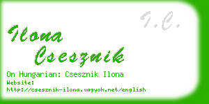 ilona csesznik business card